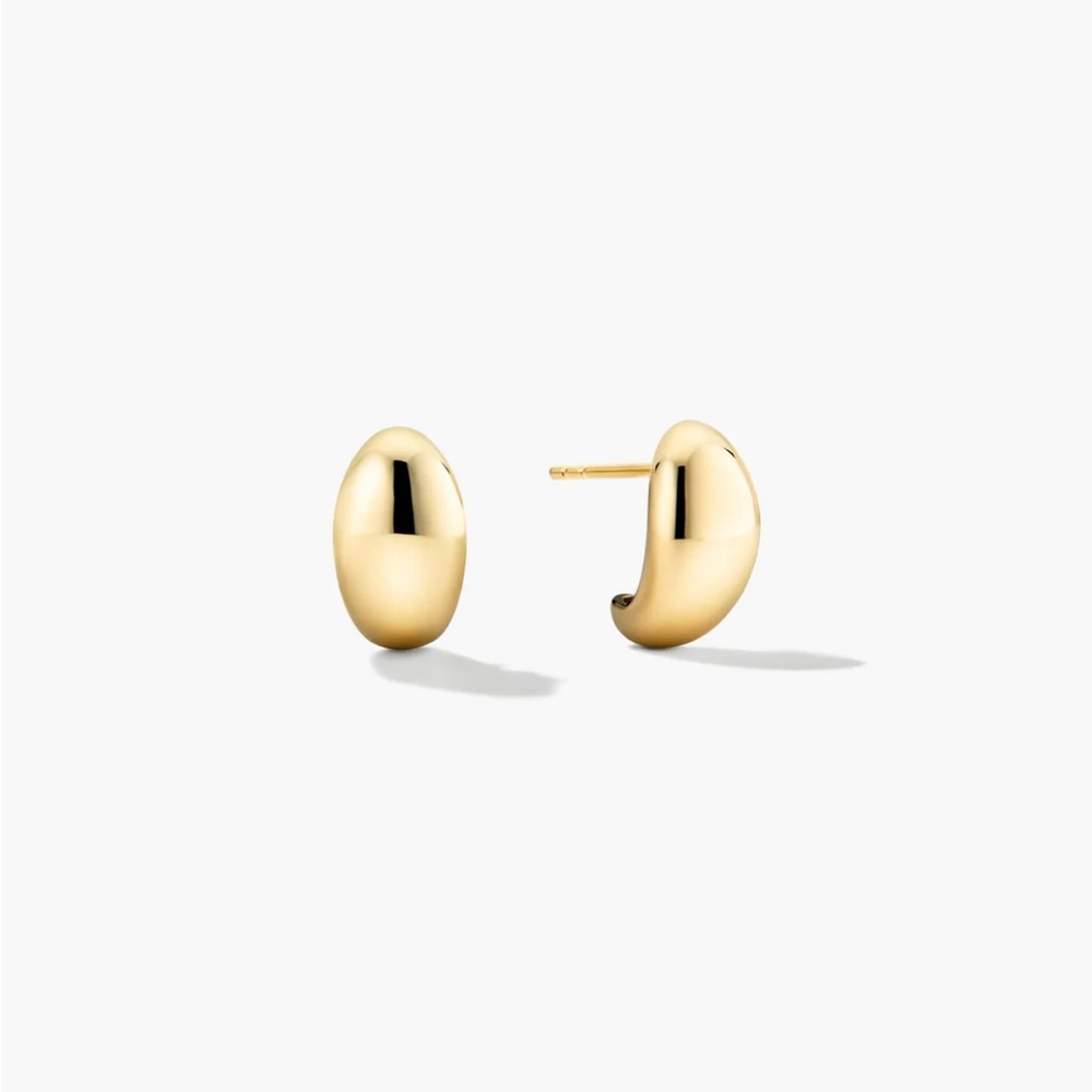 Mejuri 18K Gold Plated Dome Huggie Earring